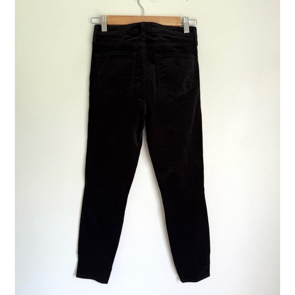 L’ Agence • Margot Velvet Cropped Skinny Jeans Pants in Black - Picture 8 of 10